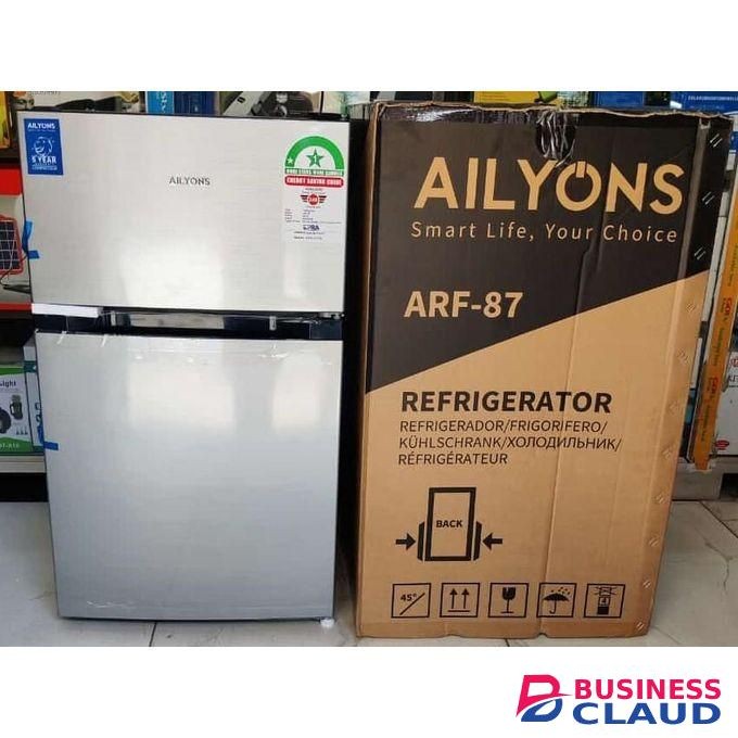 AILYONS Double Door Mini-Fridge 87L Low Noise/Energy Saving/Sleek Design+FREE FRIDGE GUARD