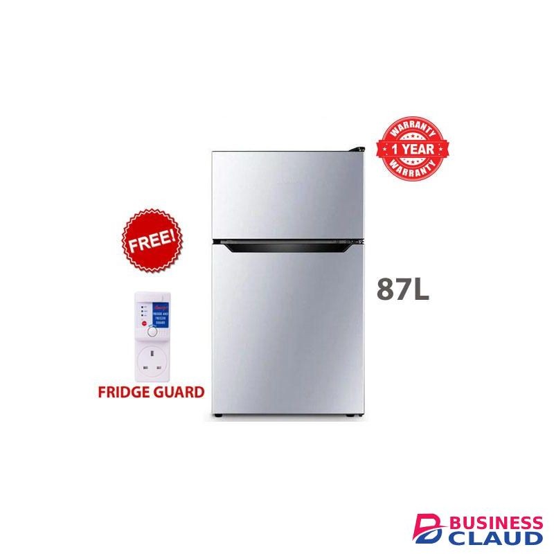 AILYONS Double Door Mini-Fridge 87L Low Noise/Energy Saving/Sleek Design+FREE FRIDGE GUARD