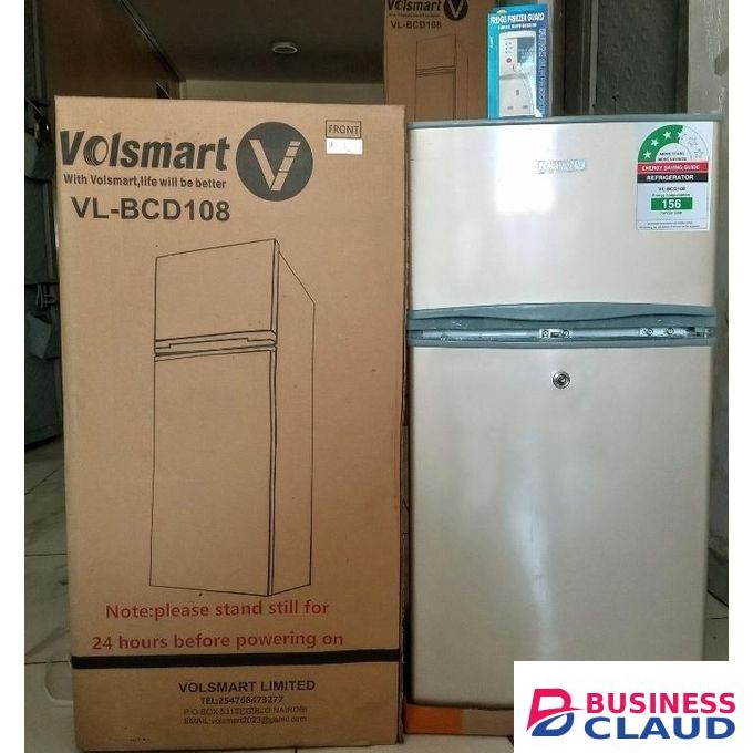 VOLSMART 108 Liters Large Capacity Double Door Fridge Energy Efficient Saver With A Free Gift Of Power Fridge Guard 1yr Warranty