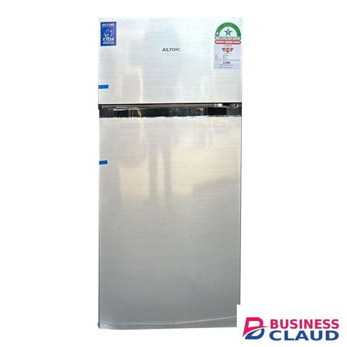 AILYONS 112L Double Door Fridge - Silver