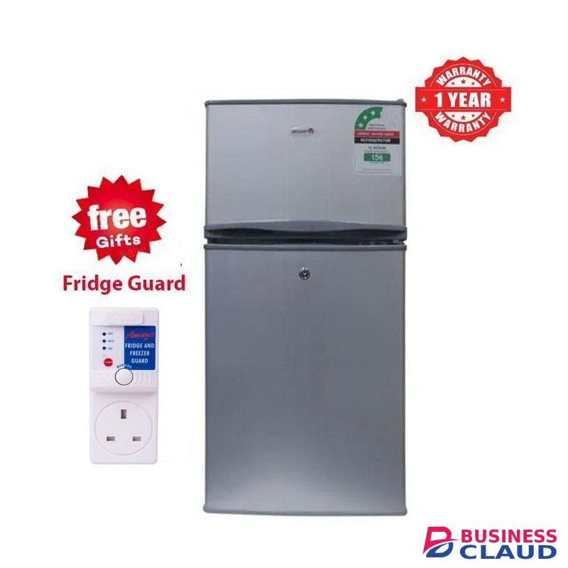 VOLSMART 108l Mini Refrigerator ,Double Door Fridge With Direct Cool, Freezer Zone, Energy Saving +Free Gift
