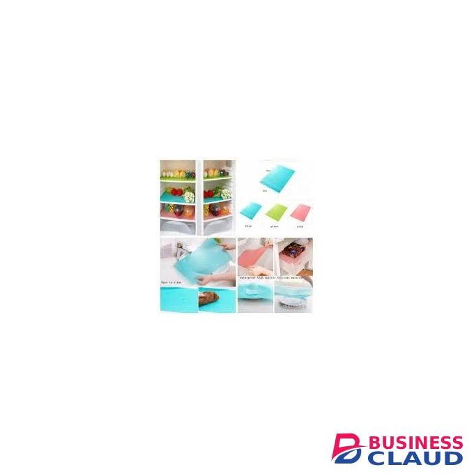 4 Pcs PVC Fridge Mats - Anti-Bacterial & Washable Refrigerator Shelf Liners - Assorted Colors