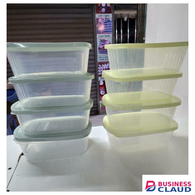 4pc 1000ml Food Storage Box, Multifunction BPA Free Plastic Fridge Containers, Microwave Safe Food Storage Containers, Refrigerator Safe Fruit Storage Plastic Container Box