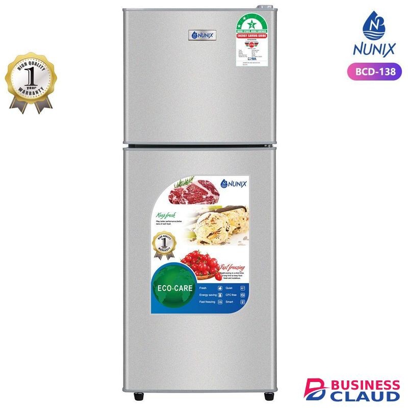 Nunix Large Capacity 138L Fridge with Ecocare Technology