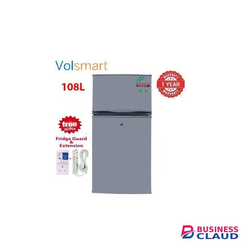 VOLSMART 108L Double Door Direct Cool Fridge