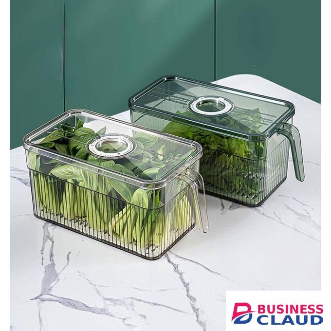 Acrylic Fridge Organizer,BPA-Free Clear Plastic Refrigerator Organizer Bins With Handle For Cabinet, Kitchen, Countertops, Cupboard, Freezer Organization
