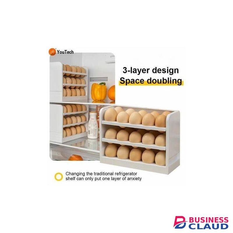 30 Grids Egg Storage Box - Egg Refrigerator Organizer Egg Case Holder Dispenser Kitchen Storage Boxes, Can Be in the Fridge or Just at the Tabletop, The Choice Is Yours