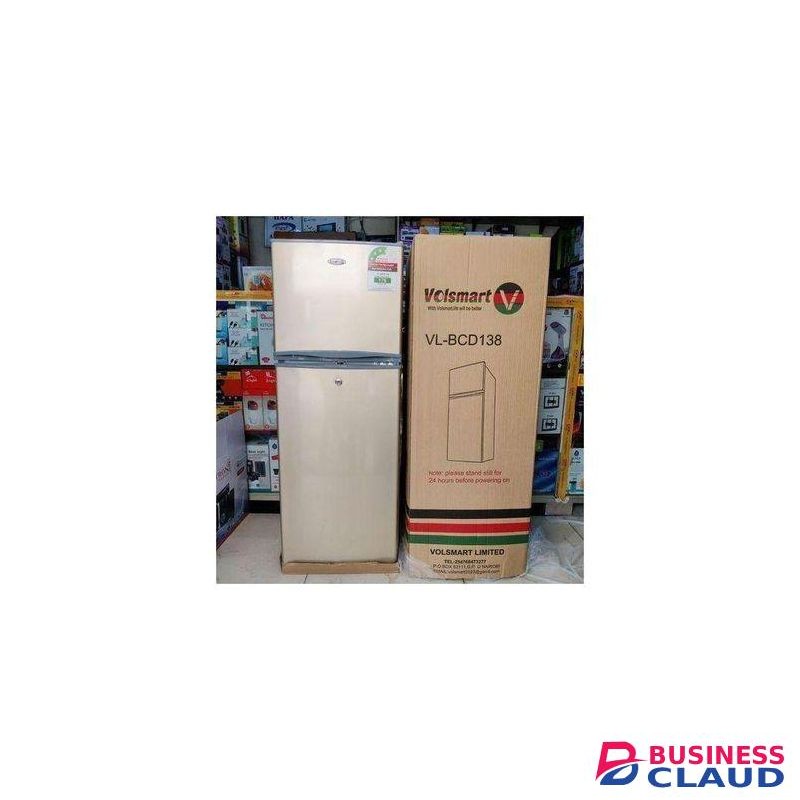 VOLSMART 138L Double Door Fridge - Silver Color