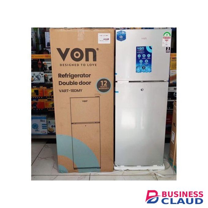 VON 138 Litres Double Door Fridge