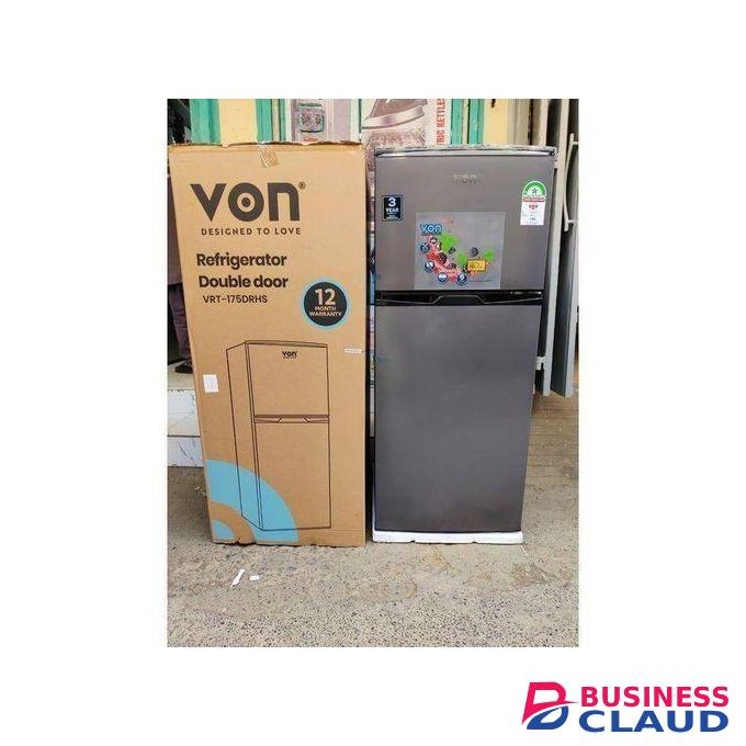 VON 175L DOUBLEDOOR FRIDGE Silver VRT-175DRHS