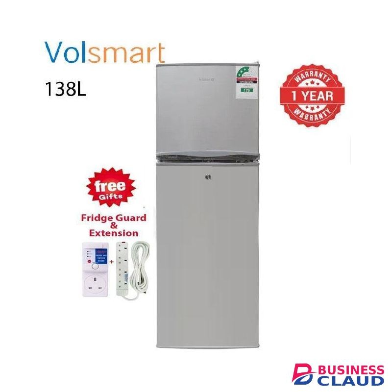 VOLSMART 138L Double Door Quality Fridge with Free Gifts