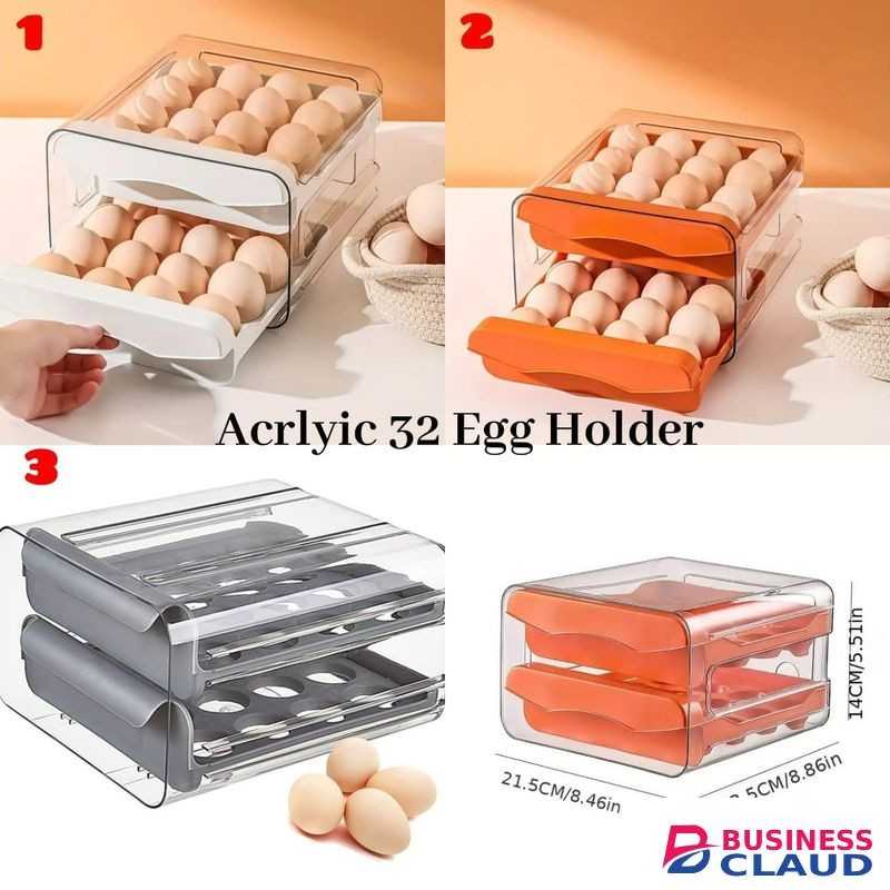 TC Automatic acrylic fridge egg holder