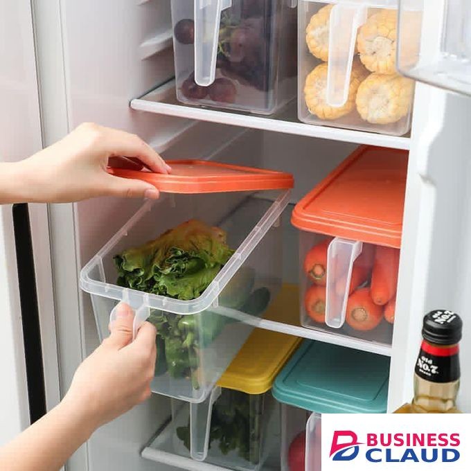 5L Fridge Organizer Storage Box for Kitchen, Clear Multi-Purpose Refrigerator Bin to Keep Food Fresh, Fruits, Vegetables, and Snacks Neatly Arranged