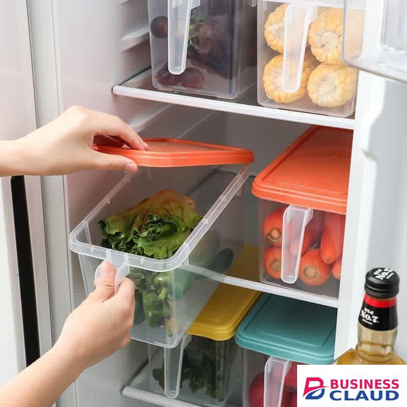 5L Fridge Organizer Storage Box for Kitchen, Clear Multi-Purpose Refrigerator Bin to Keep Food Fresh, Fruits, Vegetables, and Snacks Neatly Arranged
