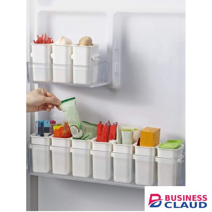 Fridge Storage Containers (Set Of 3 Pcs) Detachable Food Refrigerator Organizer Container Butter, Chocolate, Sauce, Candies, Vegetables, Stationery Toiletries, Plastic