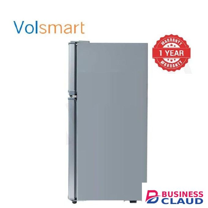 VOLSMART 108L,Double Door Fridge,SILVER (1 YR WARRANTY)