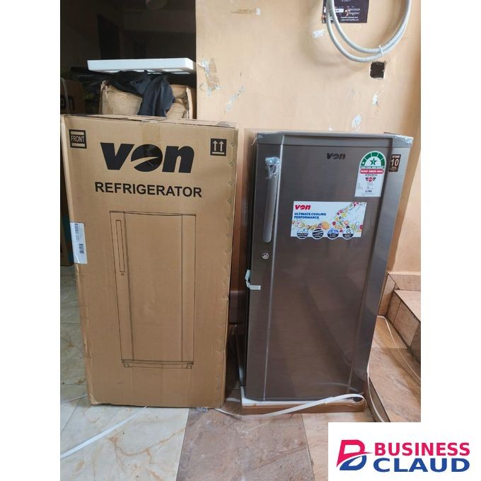 VON VARS-23DHS Single Door Fridge 185L - Silver