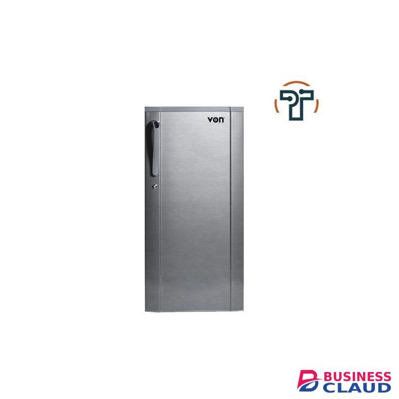 VON VARS-23DHS Single Door Fridge 185L - Silver