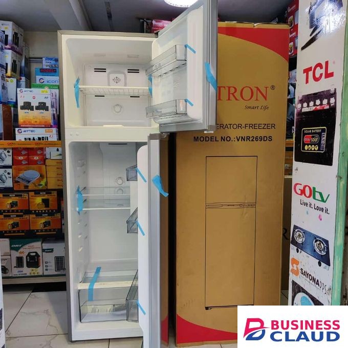 Vitron VNR269DS 248 Liters Double Door Fridge - Silver Hairline