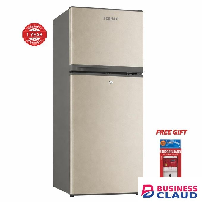 Ecomax BCD-118, 118L Double Door Fridge - Champagne gold