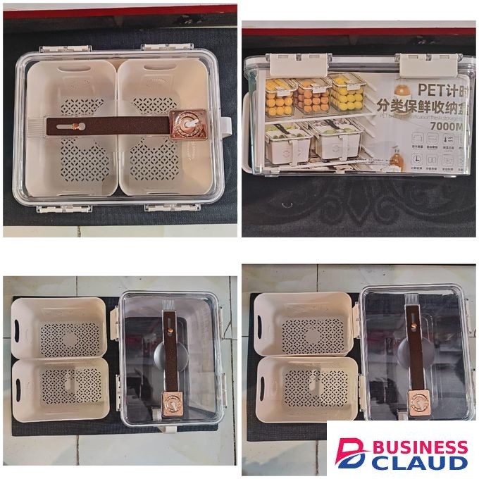 Acrylic Fridge Storage Containers 7L 3-in-1 Multi-Purpose Food Storage Box, Transparent Durable Plastic, Temperature Resistant, Fall Resistant for Kitchen Organization and Refrigerator Use