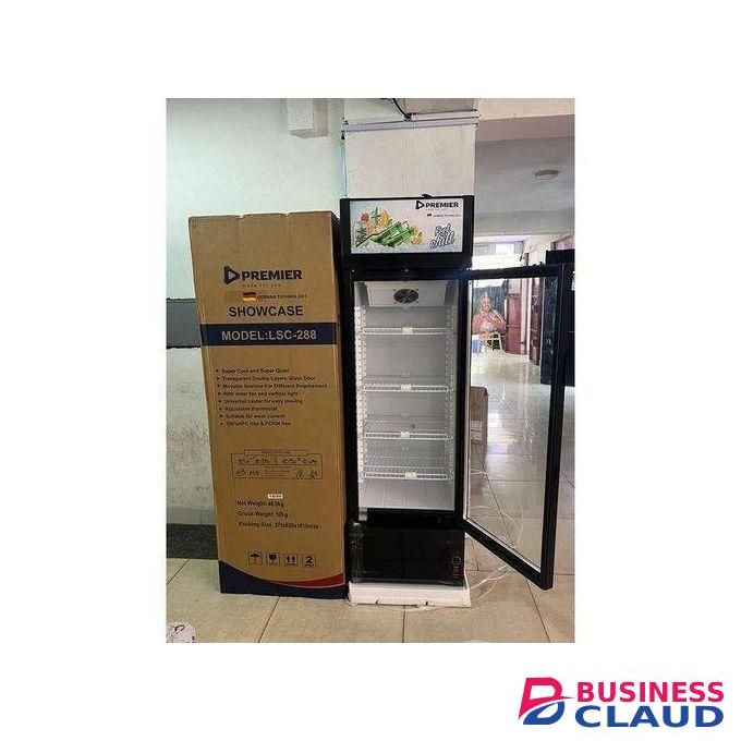 Premier Showcase Fridge/Beverage Chiller, 288L capacity, Transparent Glass door