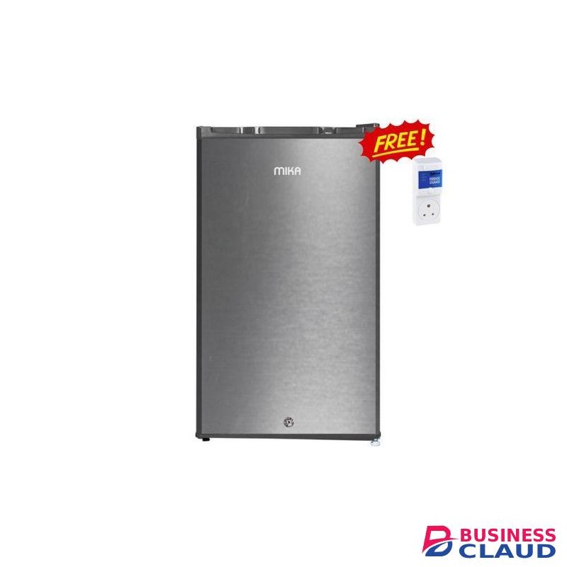 Mika Fridge, 93L, Single Door, Defrost (Direct Cool), Inox Line Brush