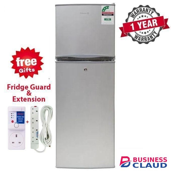 VOLSMART 138L Double Door Fridge Compact Direct Cool,SILVER+FREE GIFTS