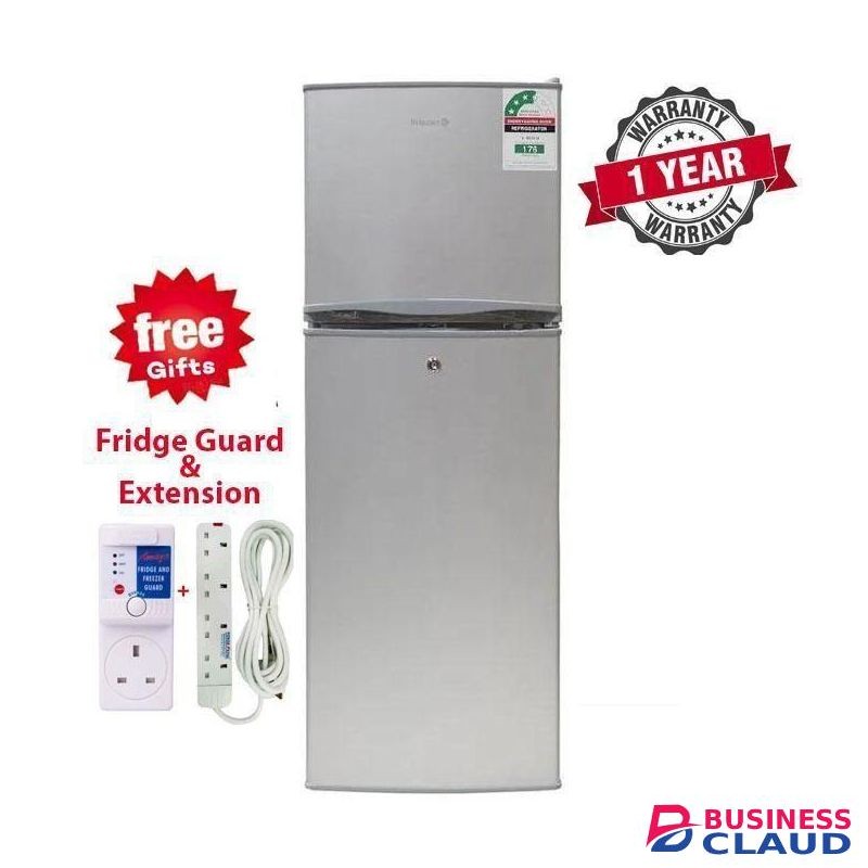 VOLSMART 138L Double Door Fridge Compact Direct Cool,SILVER+FREE GIFTS