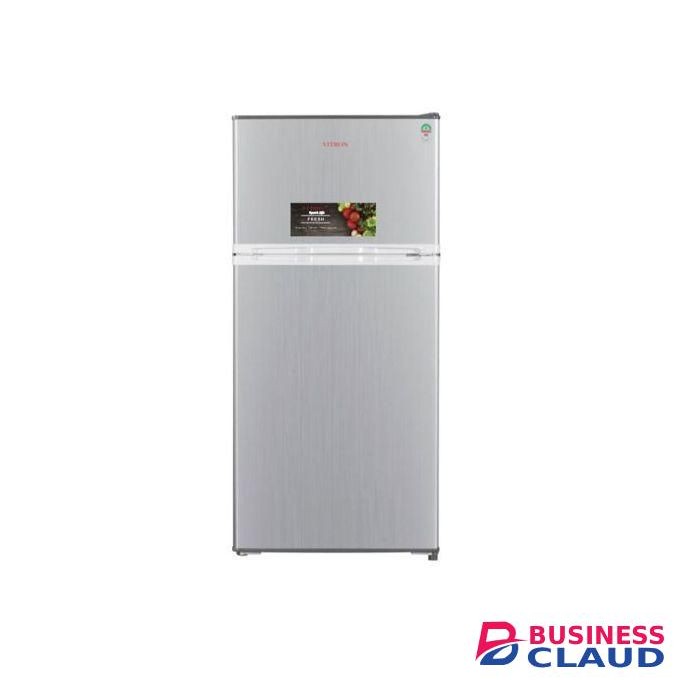 Vitron VDR128DS, 125 Liters Double Door Fridge - Silver Hairline