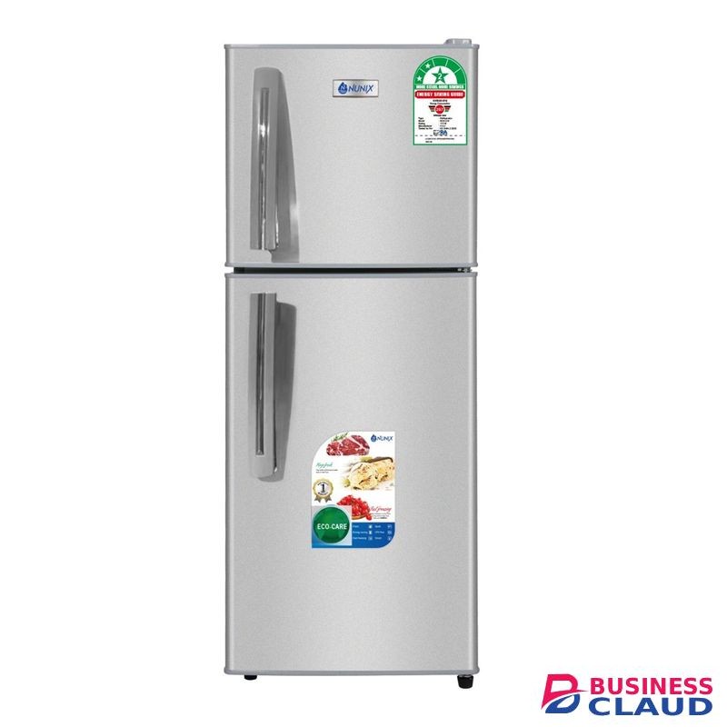 Nunix 210 Liters Large Capacity Double Door Fridge With Handles 1yr Warranty