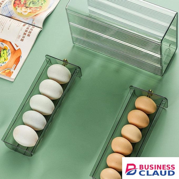 Egg Container - Stackable Three-layer Drawer Type Egg Storage Container Organizer Household Egg Tray Egg Container Egg Holder For Refrigerator For Fridge, Kitchen - 1 Pack