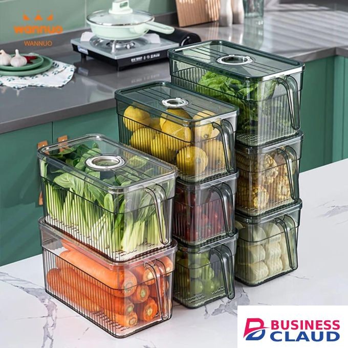 3L Elegant Acrylic Fridge Storage Container with Date Indicator