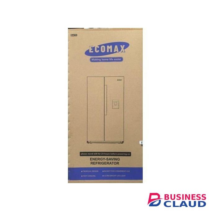 Ecomax 430L Side by Side Fridge, 430L Capacity, No Frost Technology With Free Gift