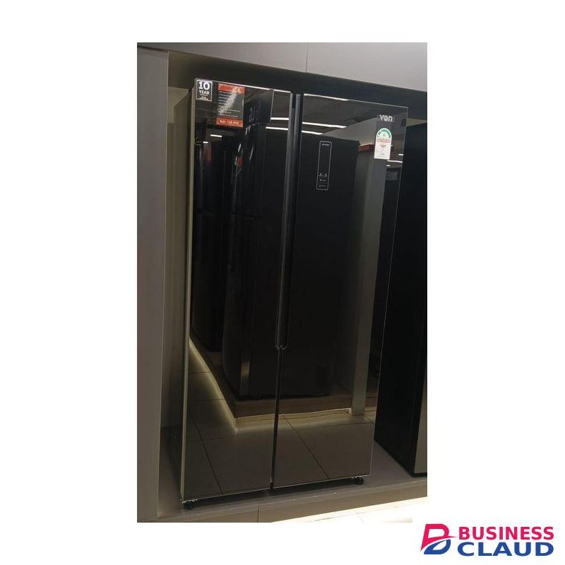 VON VARZ-20NHK Side By Side Fridge - 429L - Black (1YR W