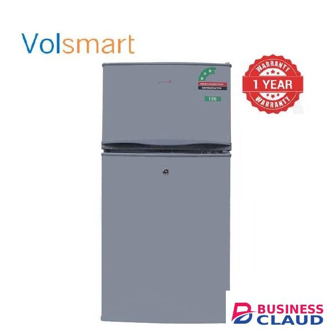 VOLSMART VL-BCD108- 108L,Double Door Fridge,SILVER (1 YR WARRANTY)