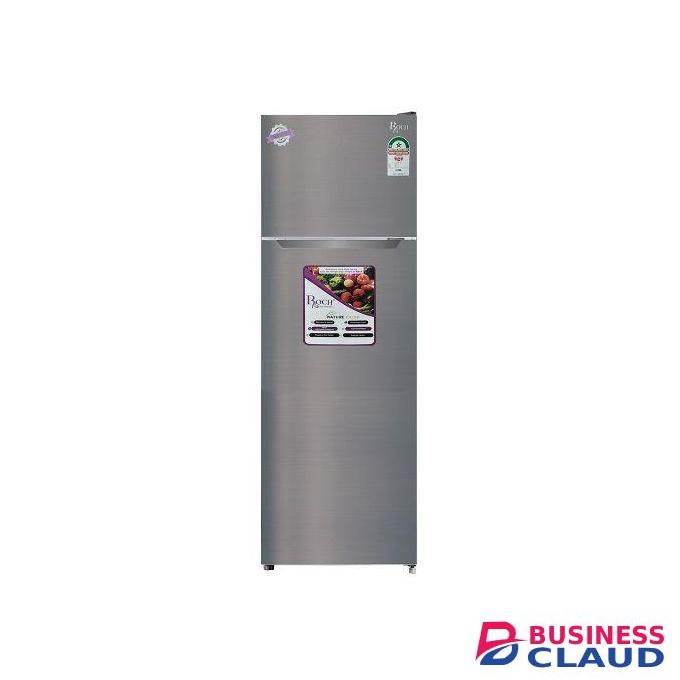 Roch 168L Double Door Fridge, Silver