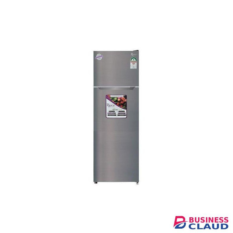 Roch 168L Double Door Fridge, Silver