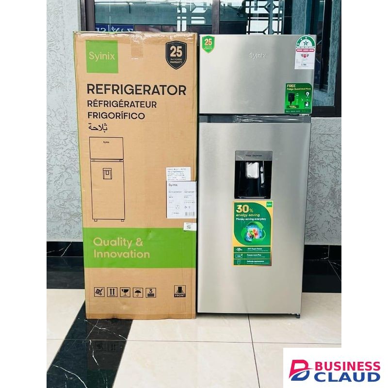 Synix Fridge 210L With Water Dispenser, Double Door Energy Efficient