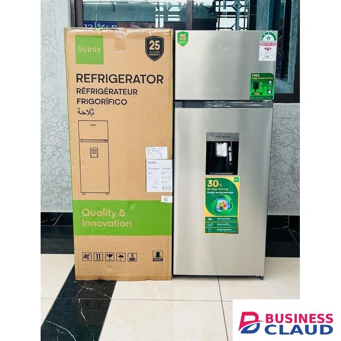 Synix Fridge 210L With Water Dispenser, Double Door Energy Efficient