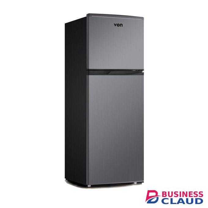 VON VRT-138DRHX Double Door Fridge 138L - Inox