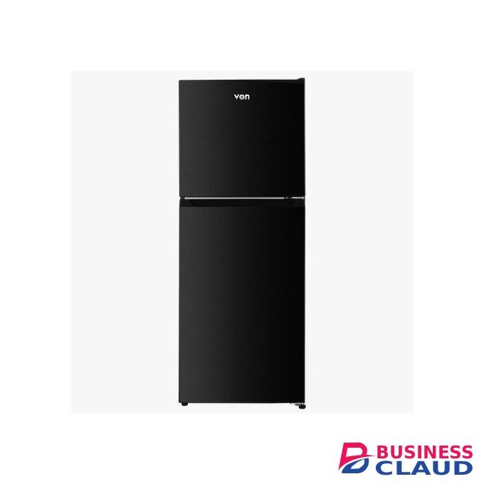 VON 182L Double Door No Frost Fridge, Top Mount Freezer
