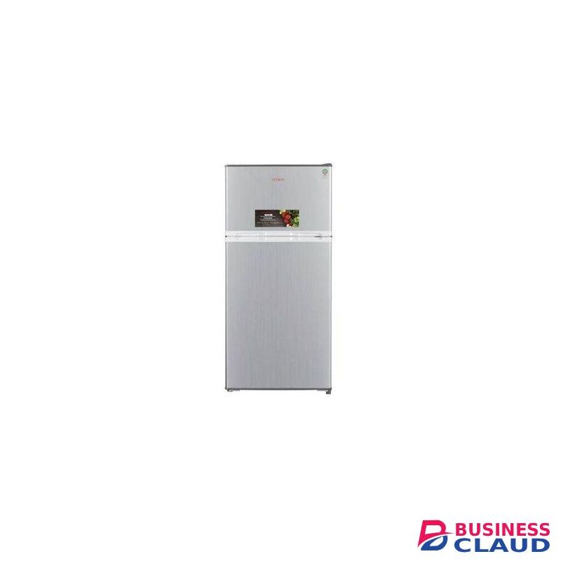 Vitron Double Door Fridge 125 L with Top Mount Freezer - Silver Hairline (1YR WRTY)
