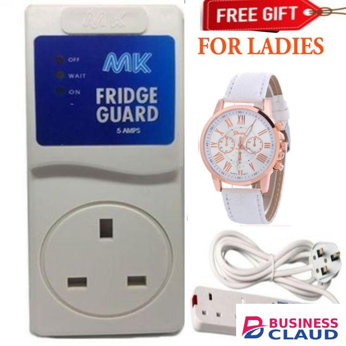 MK FRIDGE GUARD // FRIDGE GUARD FOR FRIDGE & DEEP FREEZER + LADIES WATCH AND 4 WAY POWER EXTENSION