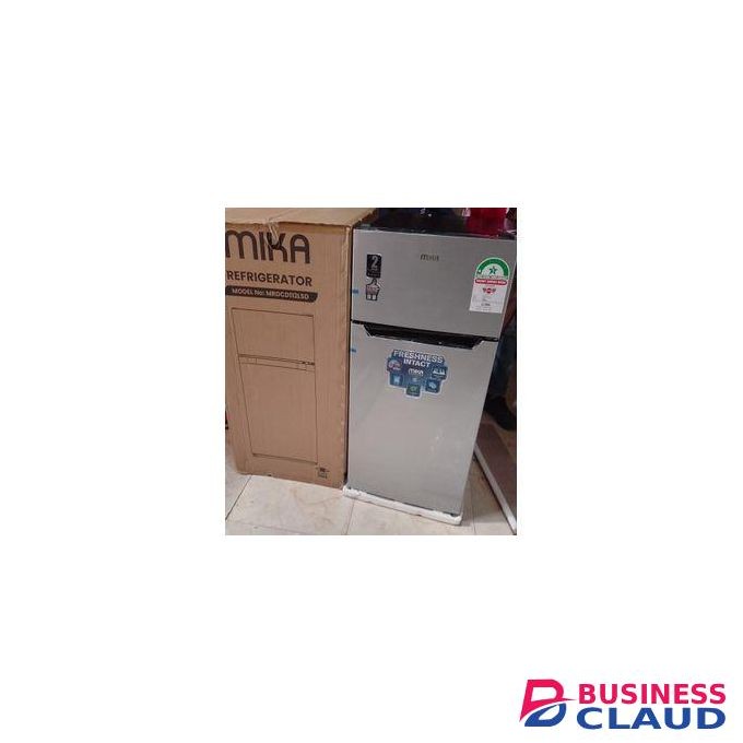 Mika Fridge, 112L, Top Mount Freezer, Defrost(Direct Cool), Dark Silver