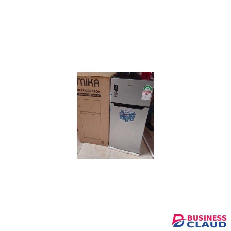 Mika Fridge, 112L, Top Mount Freezer, Defrost(Direct Cool), Dark Silver