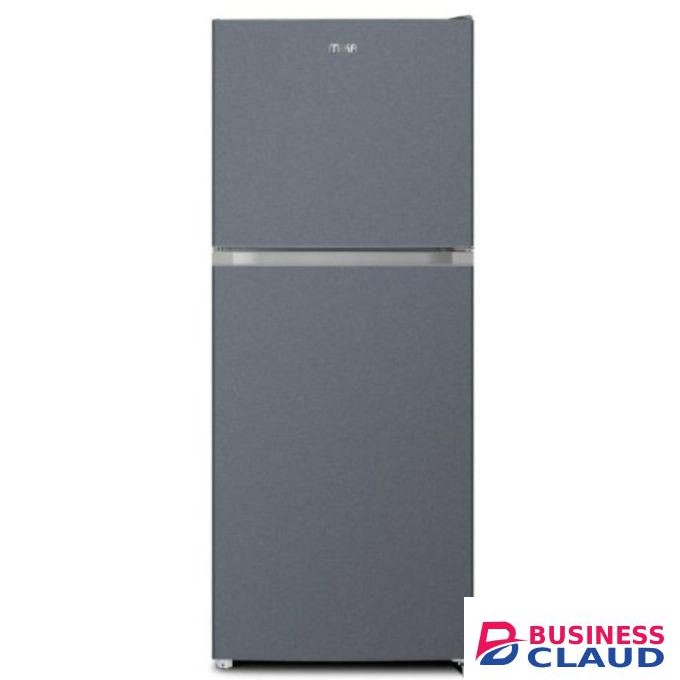 Mika Fridge, 202L, 2 Door Top Mount Freezer, No Frost (Frost Free), Dark Silver