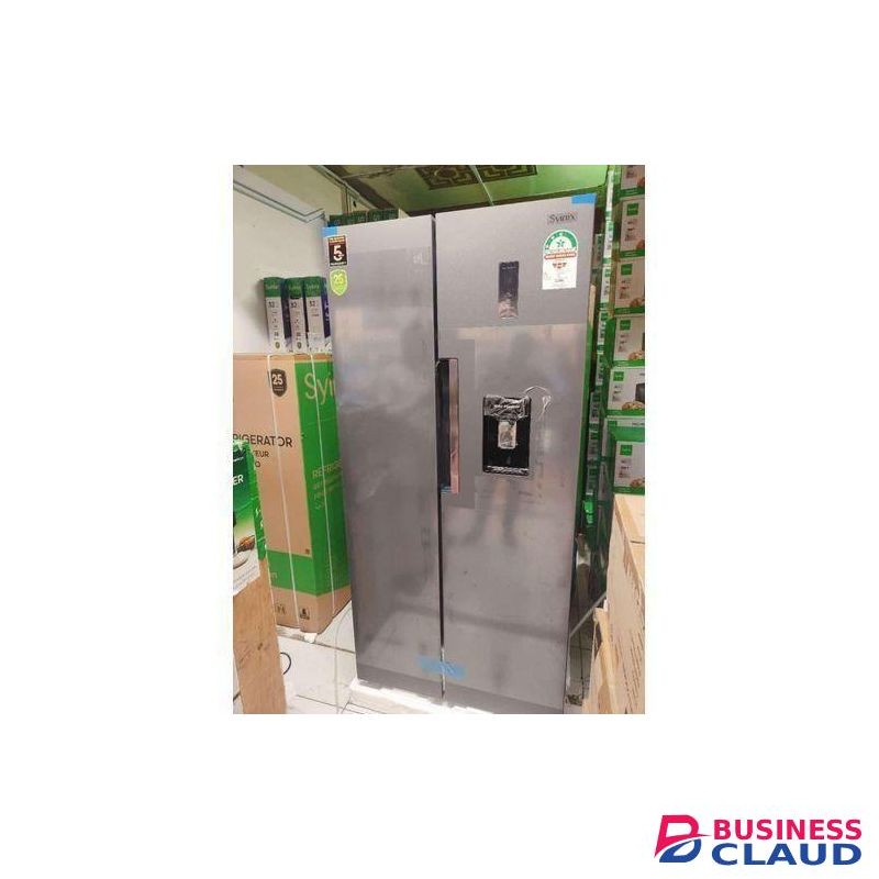 Syinix 460L No Frost Side by Side Fridge with Water Dispenser, 2 Years Warranty + Free Gift