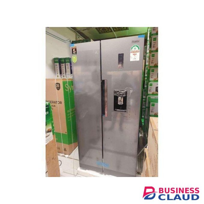 Syinix 460L No Frost Side by Side Fridge with Water Dispenser, 2 Years Warranty + Free Gift