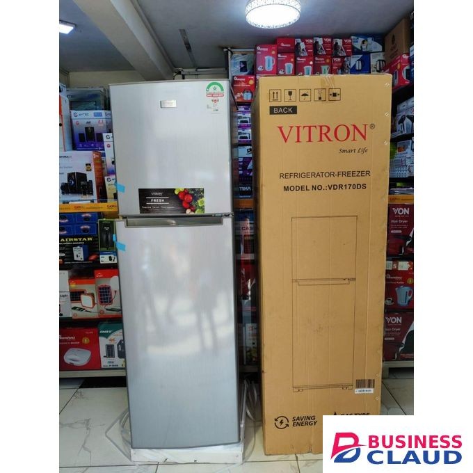 Vitron VDR170DS 170 Liters Double Door Fridge - Silver Hairline (1YR WRTY)